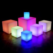 Iluminação LED cubo mudança de cor banquinho assento cadeira barra impermeável decoração de casamento, usado comprar usado  Enviando para Brazil