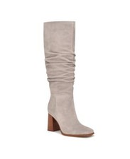 Botas sociais femininas Nine West cinza Domaey salto bloco empilhado panturrilha 5 M comprar usado  Enviando para Brazil