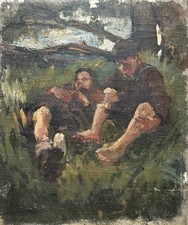 Tableau ancien portrait d'occasion  Paris XVII