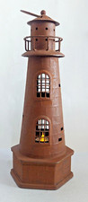 Farol de metal marrom ferrugem suporte lanterna estilo lanterna decoração de mesa rústica comprar usado  Enviando para Brazil