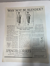 Corsés Spencer anuncio impreso revista 1925 Why Not Be Slender hechos individualmente segunda mano  Embacar hacia Argentina