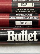 Lote de 5 fusíveis Bullet TIME DELAY ELEMENTO DUPLO .RK5 ECSR1 600V LIMITAÇÃO DE CORRENTE comprar usado  Enviando para Brazil
