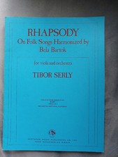 Usado,  Rhapsody On Folk Songs Harmonized by Bela Bartok para Viola e Orquestra comprar usado  Enviando para Brazil