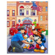 Usado, Litografia de mídia mista Manuel Hernandez, "Engine 55" edição limitada da Disney comprar usado  Enviando para Brazil