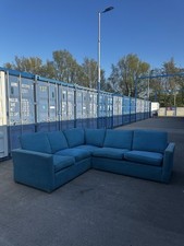 Teal corner sofa for sale  OLDHAM