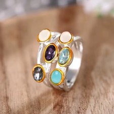 Ring silber bunten gebraucht kaufen  Leipzig