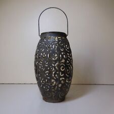 N23.497 Farol Lámpara Cesta Metal Hierro Forjado Negro Dorado LED Arte Deco Fait comprar usado  Enviando para Brazil