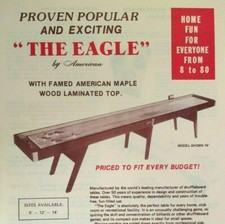 Eagle american shuffleboard for sale  Collingswood