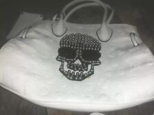 Handtasche weiß totenkopf gebraucht kaufen  Aue