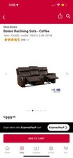 Espresso recliner couch for sale  Jersey City