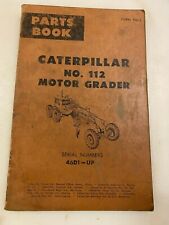 Manual de peças de motoniveladora Caterpillar 112. Livro genuíno para gatos.  comprar usado  Enviando para Brazil