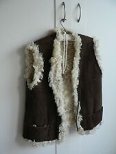 Suede sheepskin gilet for sale  WORTHING