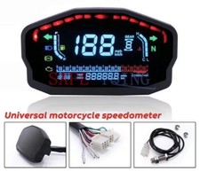 Usado, Odômetro digital universal LCD luz de fundo motocicleta velocímetro medidor tacômetro comprar usado  Enviando para Brazil