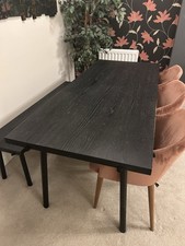 Black wooden dining for sale  WOKING