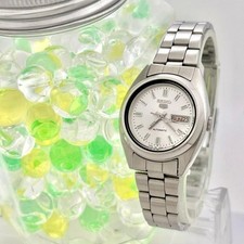 Usado, Seiko 5 relógio automático feminino data do dia prata, usado, funcionando no113 no113 no113 comprar usado  Enviando para Brazil