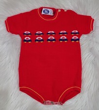 Usado, Romper Vintage Cegonha Artesanal Malha 12mo One Piece, Red Squad Cars, Snap Bottom comprar usado  Enviando para Brazil