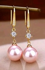 Pearl earrings pink for sale  Sulphur Springs