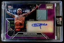 2025 Topps Now UFC Charles Oliveira Tapete Roxo Usado Patch Auto /25 #32B comprar usado  Enviando para Brazil