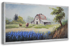 Farmhouse canvas wall for sale  Ashford