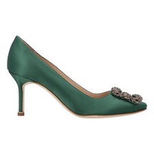 Czółenka Manolo Blahnik Hangisi 070 zielone kobiece zielone 36 na sprzedaż  PL