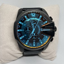 Diesel Chief DZ4318 relógio de quartzo masculino pulseira de couro preto mostrador analógico HME454, usado comprar usado  Enviando para Brazil