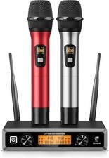 Usado, Sistema de microfone sem fio TONOR TW820 - 2 microfones - alcance de 200 pés - Vermelho comprar usado  Enviando para Brazil