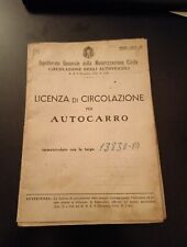Libretto licenza circolazione usato  Torino