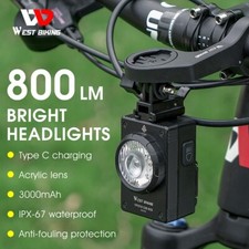 Lanterna WEST BIKING 800 lúmens impermeável cabeça de bicicleta luz frontal recarga USB comprar usado  Enviando para Brazil