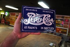 DRINK PEPSI COLA 5 CENTAVOS REFRIGERANTE POP REVENDEDOR PLACA DE METAL PORCELANA COCA-COLA COLA comprar usado  Enviando para Brazil