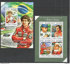 ST1650 2014 S. TOME & PRINCE AUTO FÓRMULA 1 AYRTON SENNA KB+BL ESTAMPILLAS SIN MONTAR O NUNCA MONTADAS segunda mano  Embacar hacia Argentina