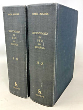 Diccionario de USO del Espanol by Mario Moliner Two Volume Set - E-104, usado segunda mano  Embacar hacia Argentina