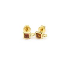 gold amber earrings for sale  LOWESTOFT