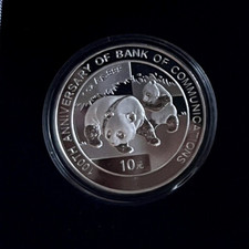 2008 CHINA S10Y PANDA 1OZ  Communications BANK 100th Anniversary in OVP comprar usado  Enviando para Brazil