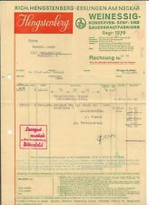 Fattura hengstenberg esslingen usato  Spedire a Italy