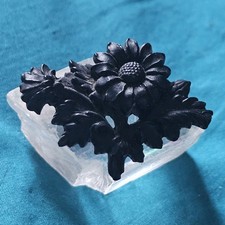 Broche deuil ébonite d'occasion  Le Luc