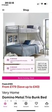 Triple bunk bed for sale  NEWCASTLE UPON TYNE