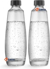 Garrafas de vidro duplas SodaStream 1L design elegante pacote com 2 pretas comprar usado  Enviando para Brazil
