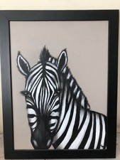 Zebra original painting. for sale  BRAINTREE