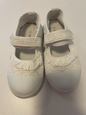 Girls white plimsole for sale  BANBURY