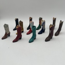 Vintage Miniatura Western Cowboy Cowgirl Bota Estatueta Resina Mini Bota Lote (12) comprar usado  Enviando para Brazil