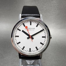 Relógio Mondaine Swiss Railway masculino 36mm mostrador branco aço redondo nova bateria comprar usado  Enviando para Brazil