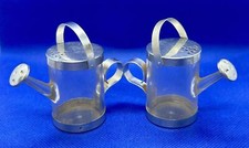 Agitadores de sal e pimenta regadora de plástico transparente com bico e alça de metal. comprar usado  Enviando para Brazil