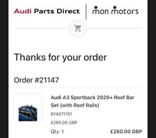 Audi 2020 roof for sale  BRISTOL