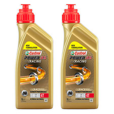 2 LITRI OLIO MOTORE CASTROL POWER RS RACING 5W40 4T MOTO 100% SINTETICO JASO MA2 comprar usado  Enviando para Brazil