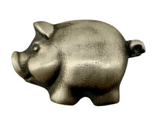 1 oz Prata Hand Pour Lucky Pig Pig Pig Acabamento Antiquado Vintage 777, usado comprar usado  Enviando para Brazil