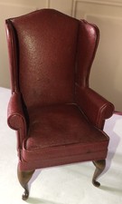 Poltrona Dollhouse Miniatura Artist N Nellie Cinto Couro Wingback 84 comprar usado  Enviando para Brazil