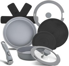 Conjunto de frigideira Moritz & Moritz 8 peças com tampas e alça removível NOVO comprar usado  Enviando para Brazil