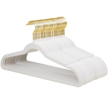  Cabides de casaco de veludo, cabides de terno de feltro antiderrapantes, pacote com 36 ultrafinos branco comprar usado  Enviando para Brazil