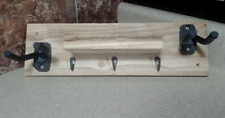 Suporte duplo de madeira para guitarra cabides e prateleira de parede 17"L comprar usado  Enviando para Brazil