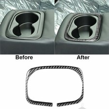 Suporte de copo de água traseiro de fibra de carbono real acabamento da tampa do quadro para Honda Civic 2006-11 comprar usado  Enviando para Brazil